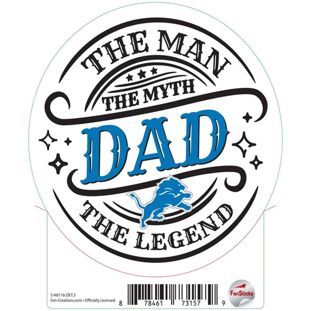 NFL Detroit Lions Fan Creations The Man The Myth Sticker
