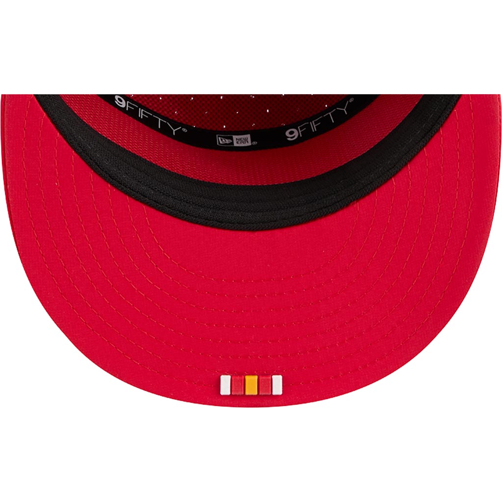 NFL Kansas City Chiefs New Era 2025 Sideline 9FIFTY Split Panel Snapback Hat - Red