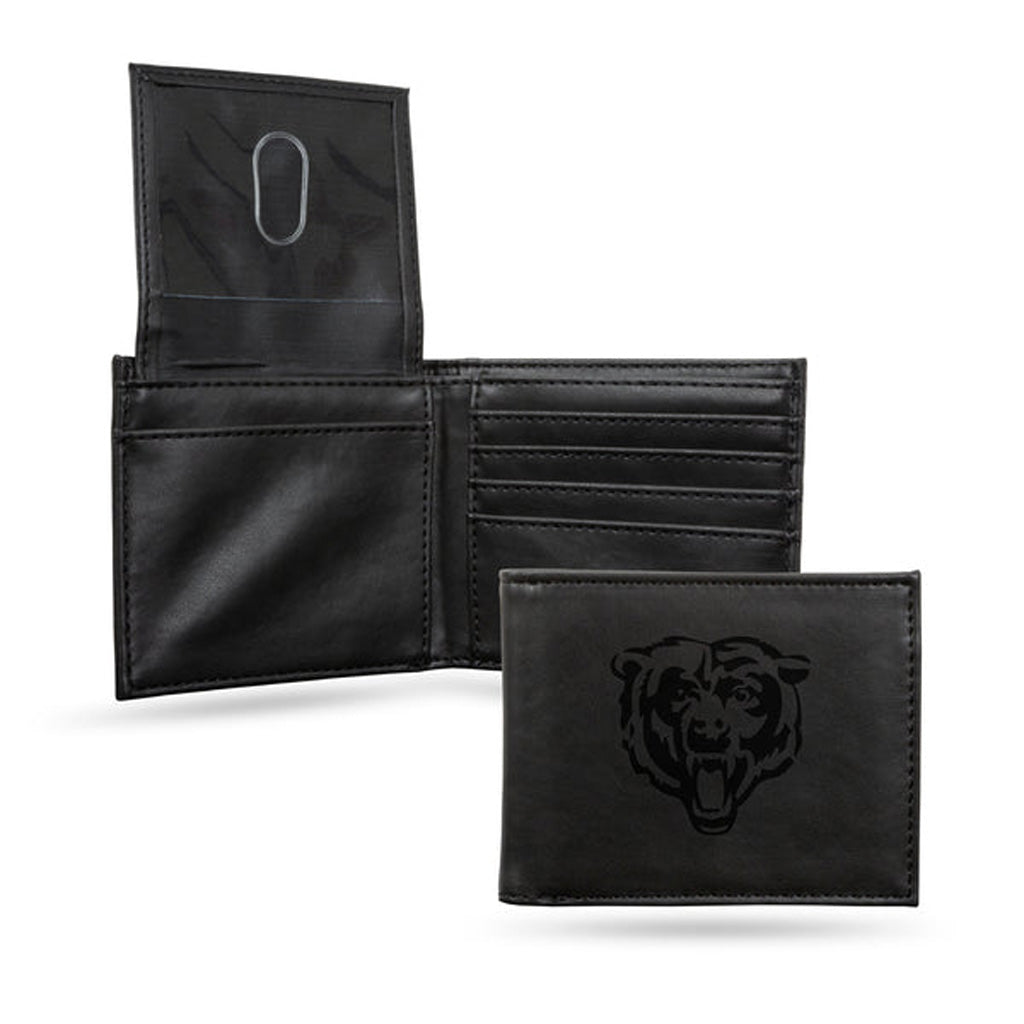 NFL Chicago Bears Rico Engraved Billfold Wallet - Black