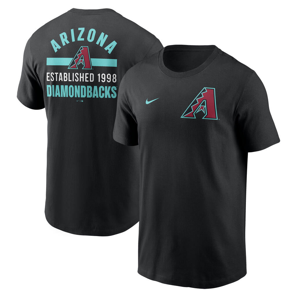 MLB Arizona Diamondbacks Nike 2-Hit Cotton T-Shirt - Black