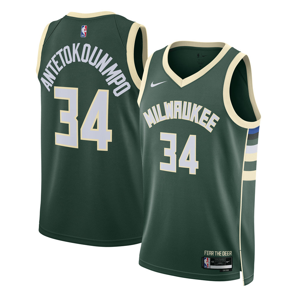 NBA Milwaukee Bucks Giannis Antetokounmpo Nike Icon Swingman Jersey
