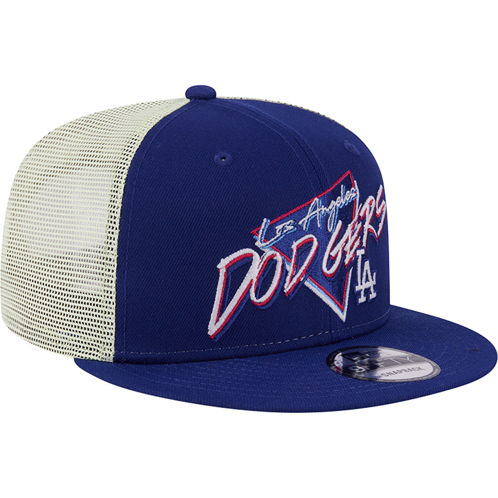MLB Los Angeles Dodgers New Era Neon Trucker 9FIFTY Snapback Hat - Blue