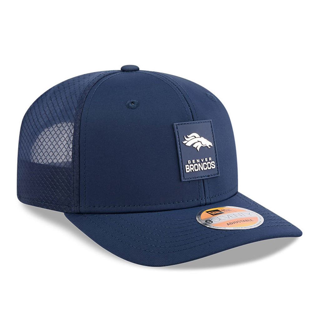NFL Denver Broncos New Era 2025 Sideline 9SEVENTY Stretch-Snapback Hat - Navy