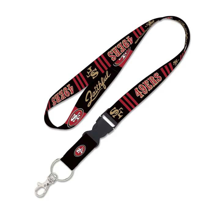 NFL San Francisco 49ers Wincraft Rivalry Lanyard- Black