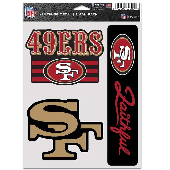 NFL San Francisco 49ers Wincraft Rivalry 3-Pack Decal Set