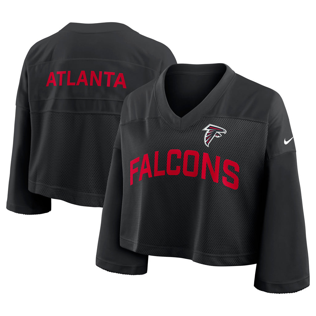 NFL Atlanta Falcons Women's Nike Jersey Fashion Crop Top - Black