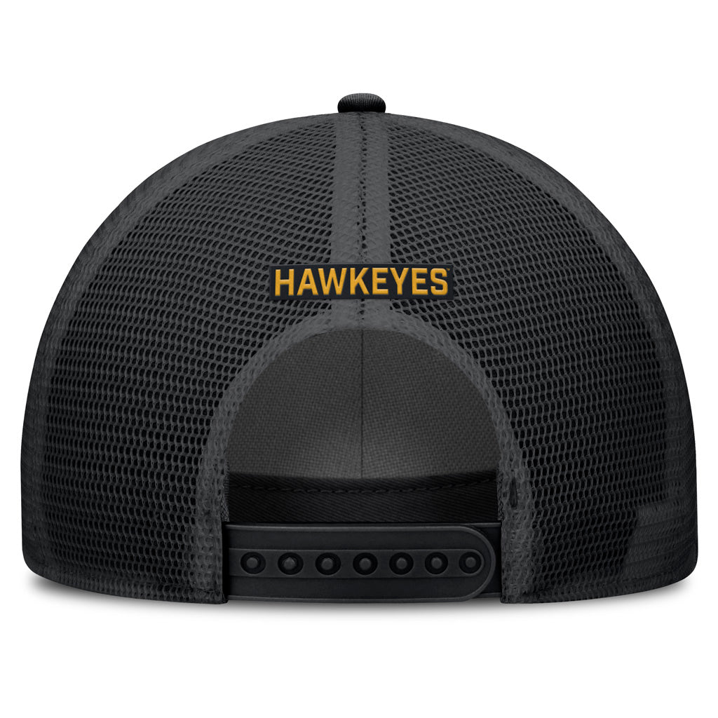 NCAA Iowa Hawkeyes Nike Primary Logo Snapback Trucker Hat - Black