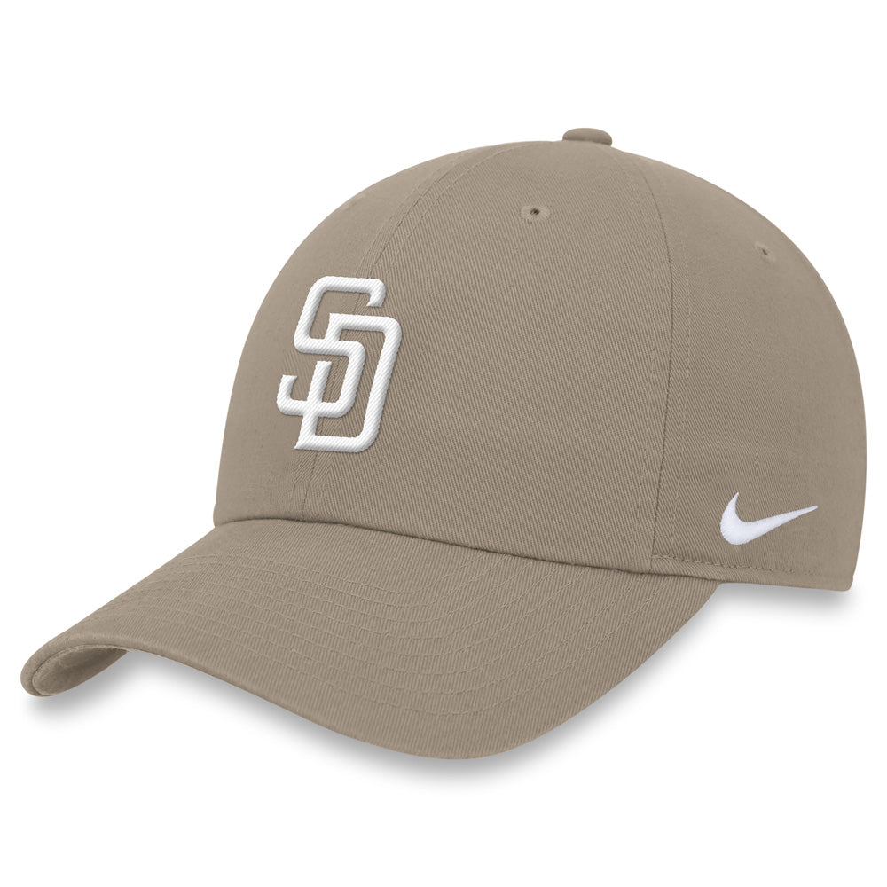 MLB San Diego Padres Nike White Logo Adjustable Hat - Tan