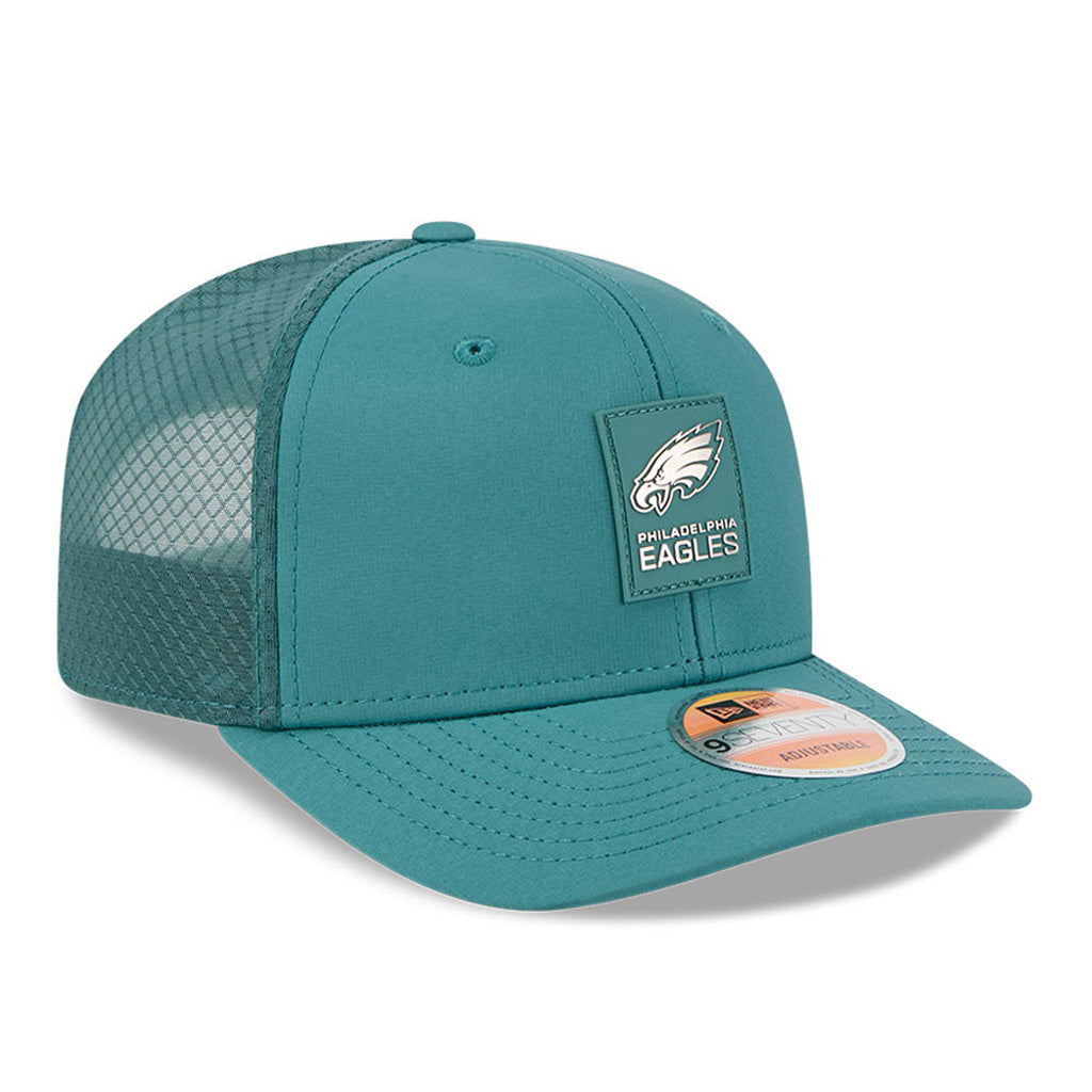 NFL Philadelphia Eagles New Era 2025 Sideline 9SEVENTY Stretch-Snapback Hat - Green