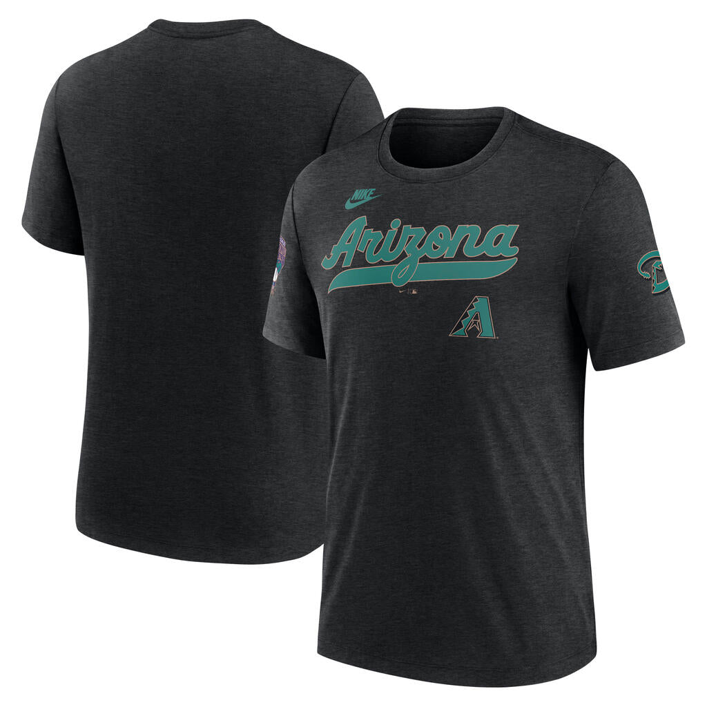 MLB Arizona Diamondbacks Nike Cooperstown Eras Tri-Blend T-Shirt - Black