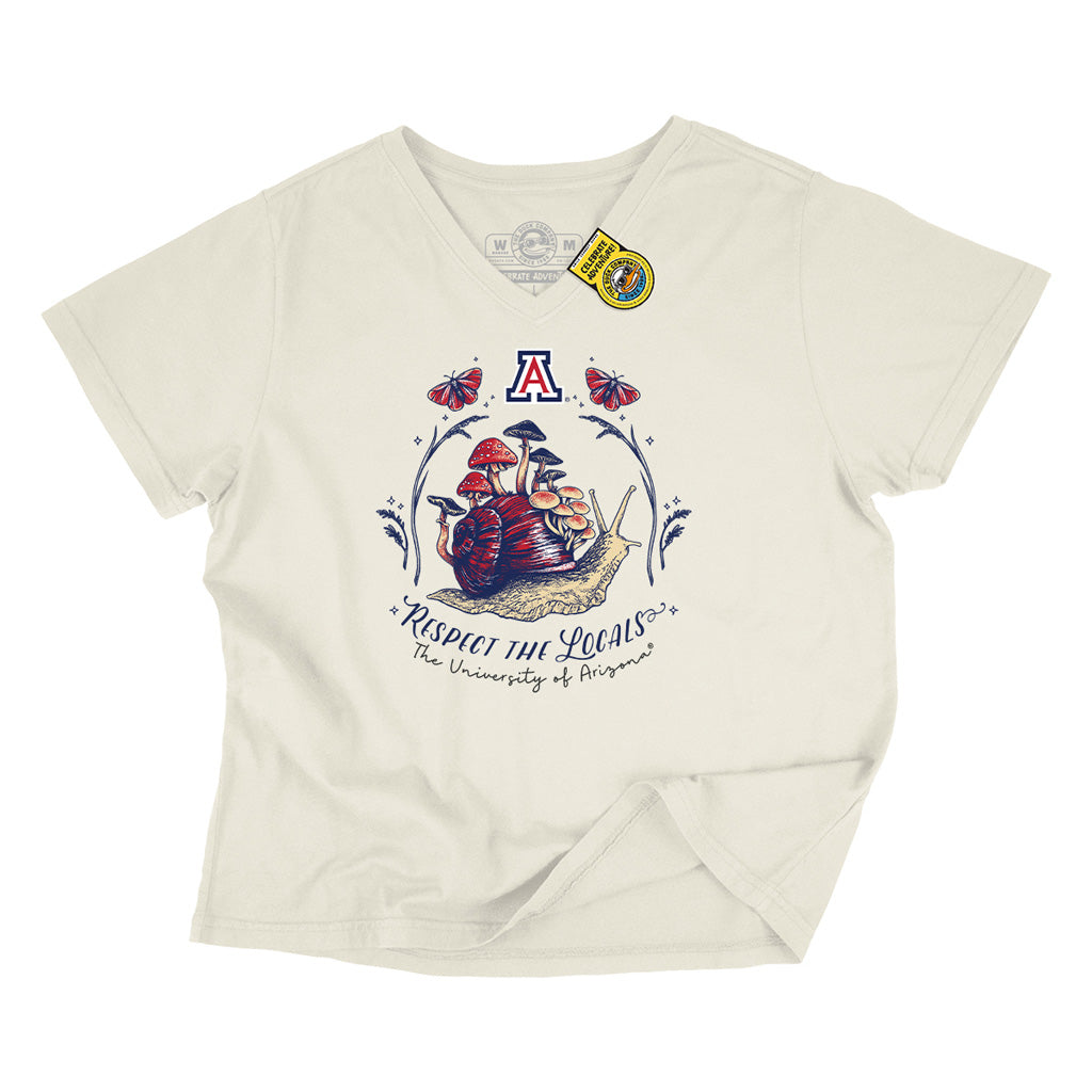 NCAA Arizona Wildcats The Duck Company Women's Respect the Locals T-Shirt - Natural