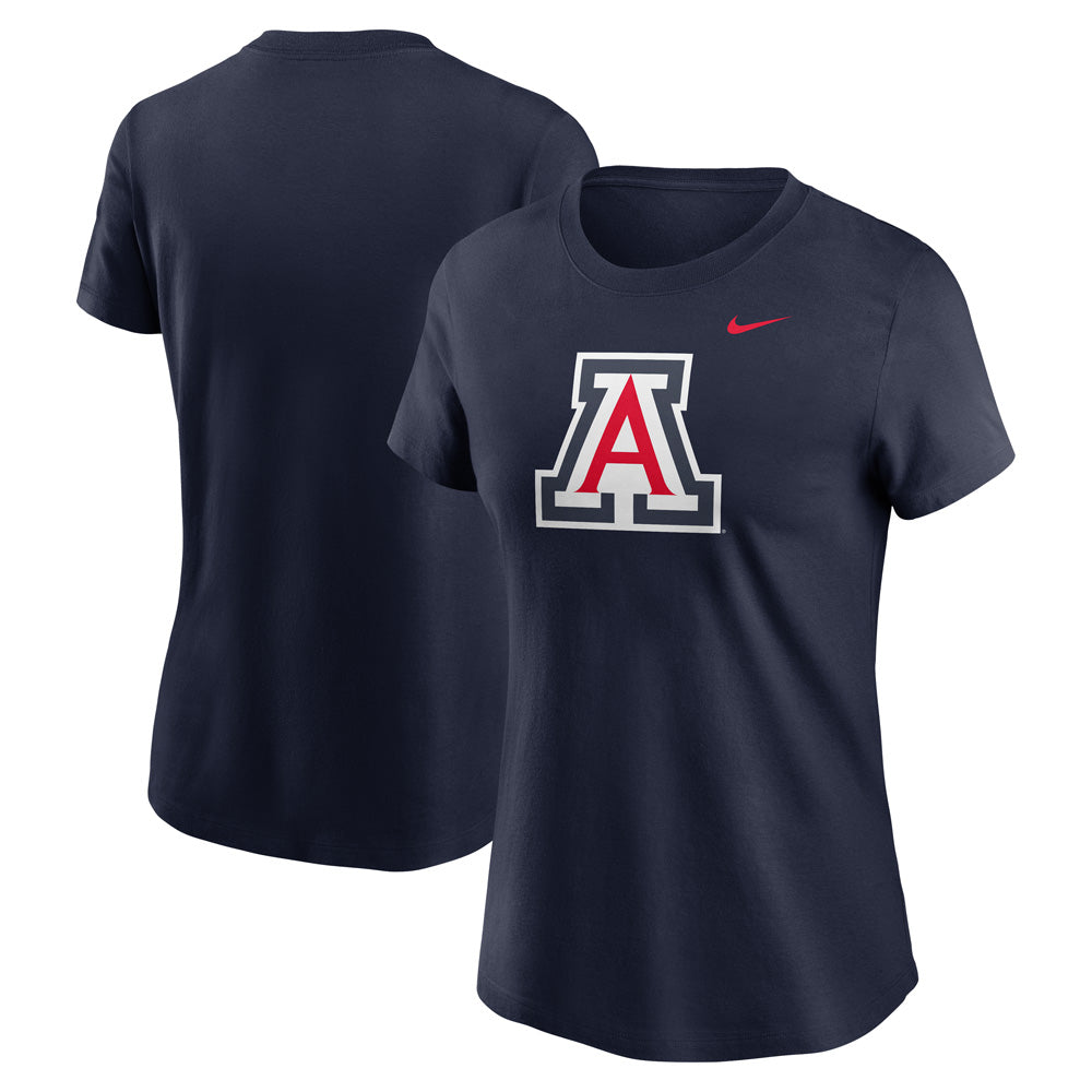 NCAA Arizona Wildcats Women's Nike Cotton Essential Logo T-Shirt - Navy