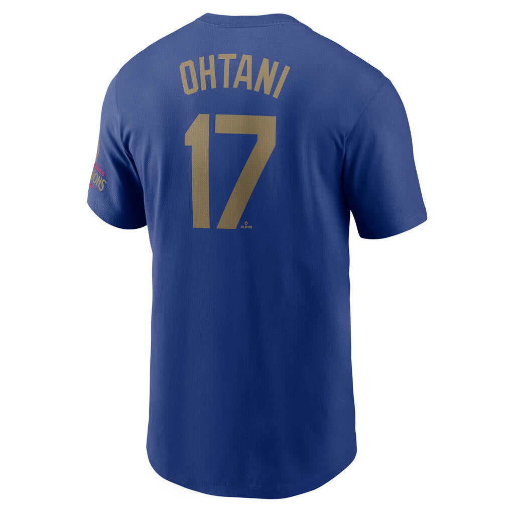 MLB Los Angeles Dodgers Shohei Ohtani Nike Gold Player T-Shirt - Blue