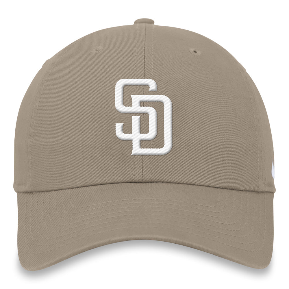 MLB San Diego Padres Nike White Logo Adjustable Hat - Tan