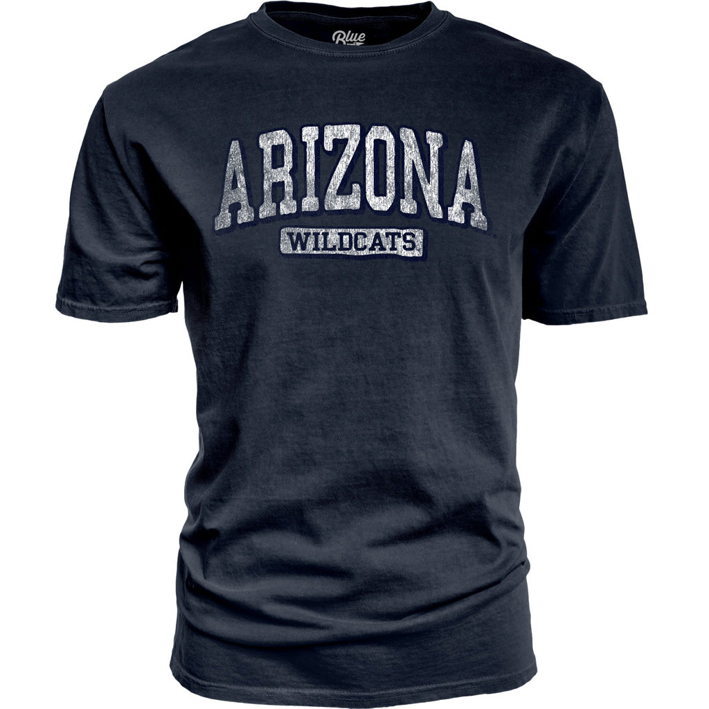 NCAA Arizona Wildcats Blue 84 Wavy Days T-Shirt- Navy