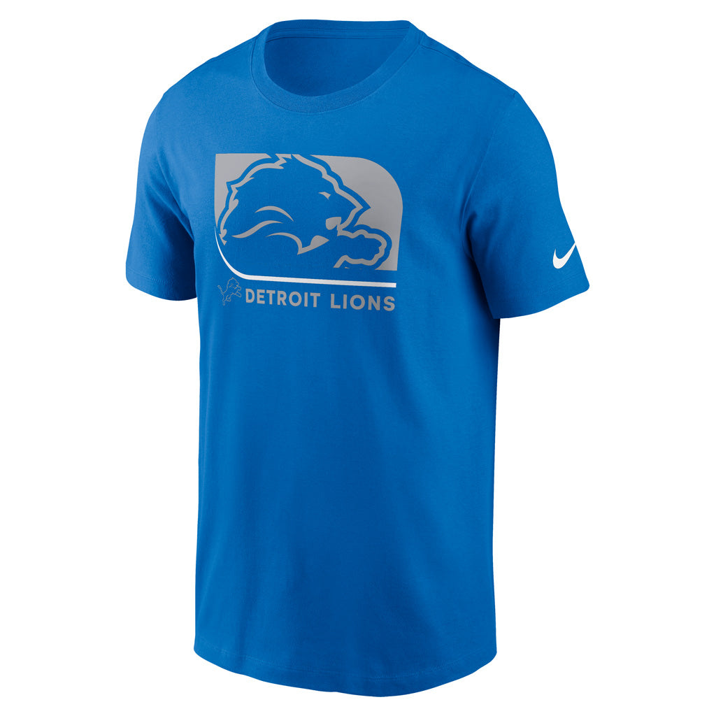 NFL Detroit Lions Nike Lock Up Essential T-Shirt - Blue
