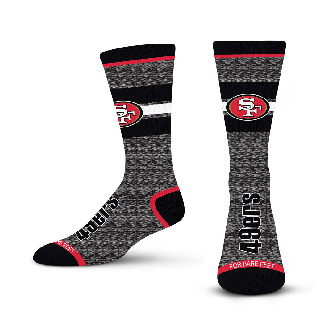 NFL San Francisco 49ers For Bare Feet Spotlight Socks - Black
