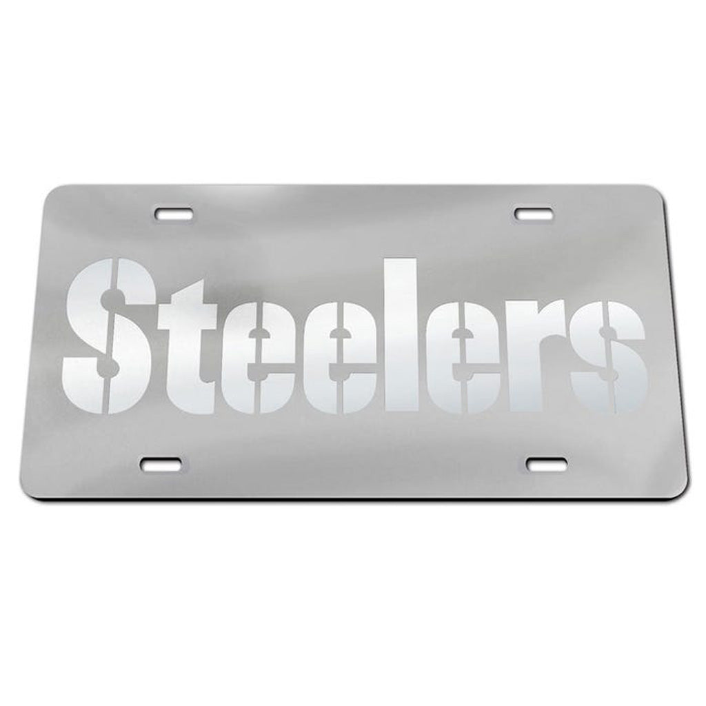 NFL Pittsburgh Steelers WinCraft Frosted License Plate - Gray