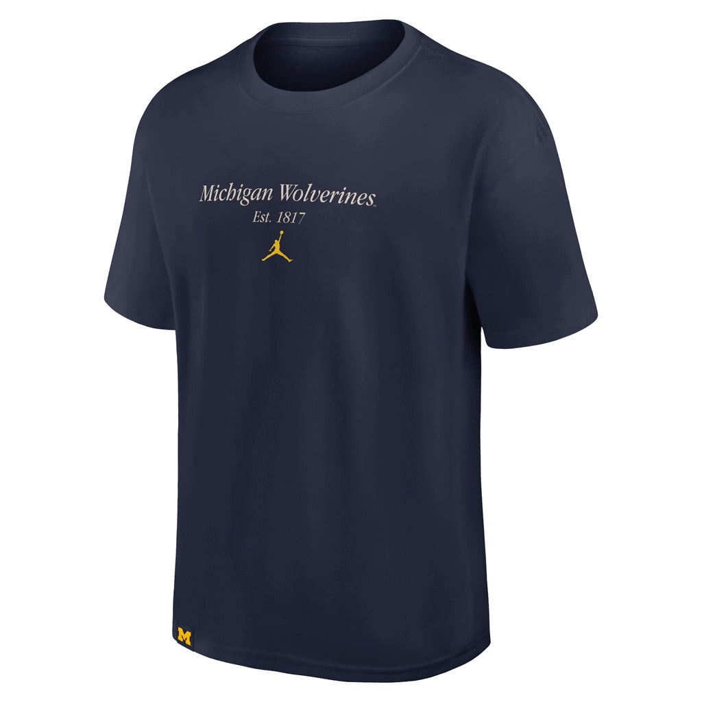 NCAA Michigan Wolverines Nike Script Max90 T-Shirt - Navy