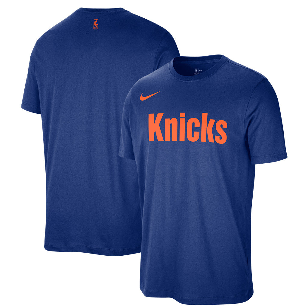 NBA New York Knicks Nike Essential Wordmark T-Shirt - Blue