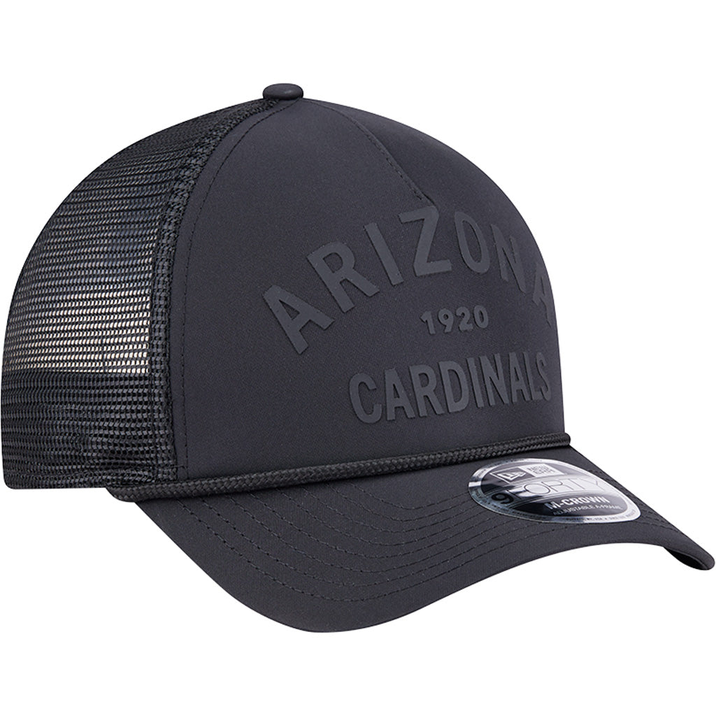 NFL Arizona Cardinals New Era Minimalist 9FORTY M-Crown Snapback Trucker Hat - Black