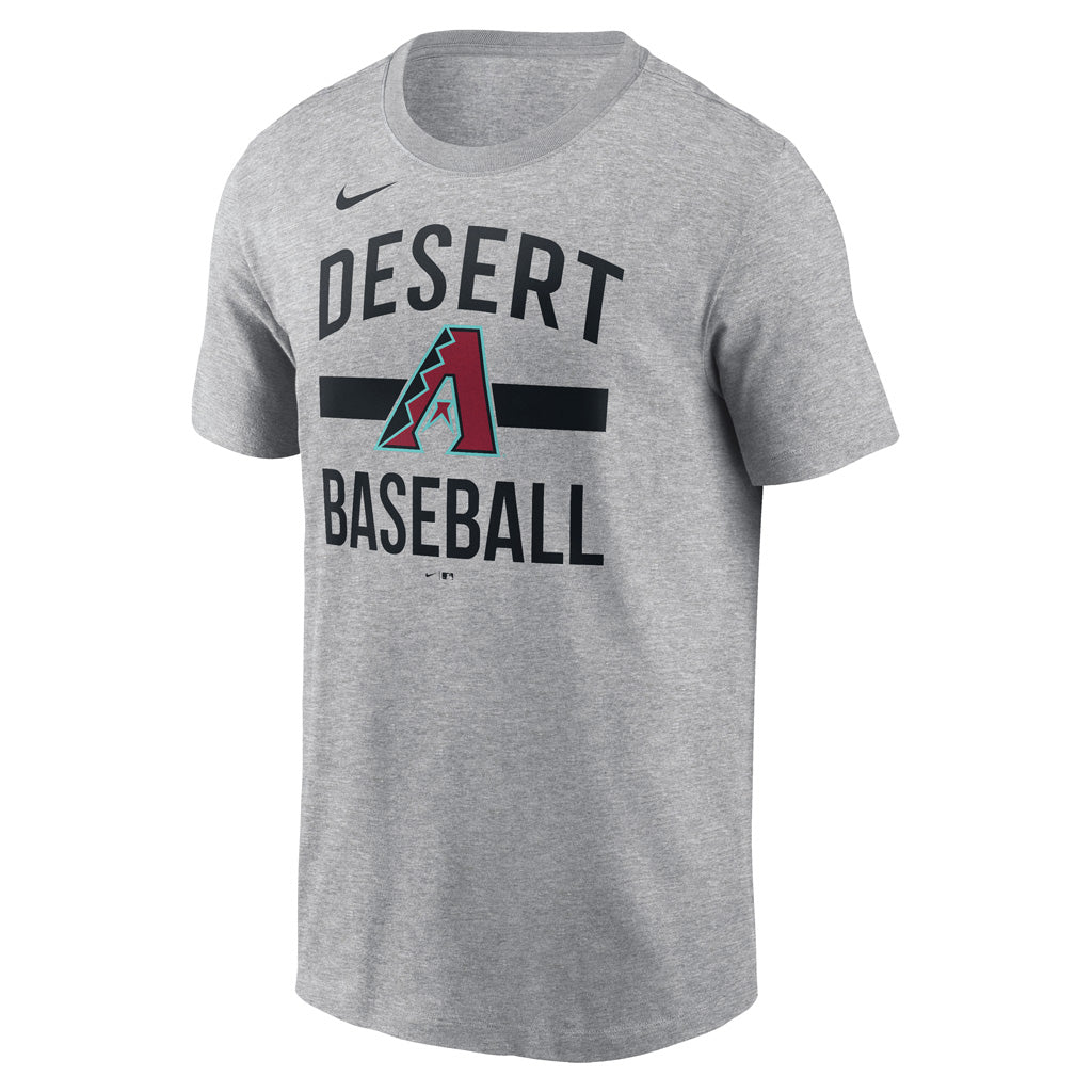 MLB Arizona Diamondbacks Nike Arched Cotton T-Shirt - Heather Gray