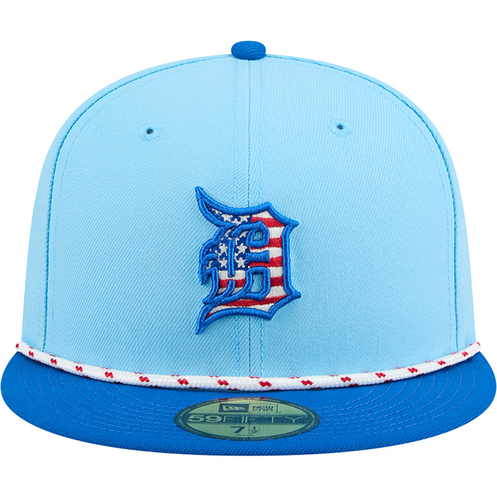 MLB Detroit Tigers New Era 2025 4th of July 59FIFTY Fitted Hat - Blue
