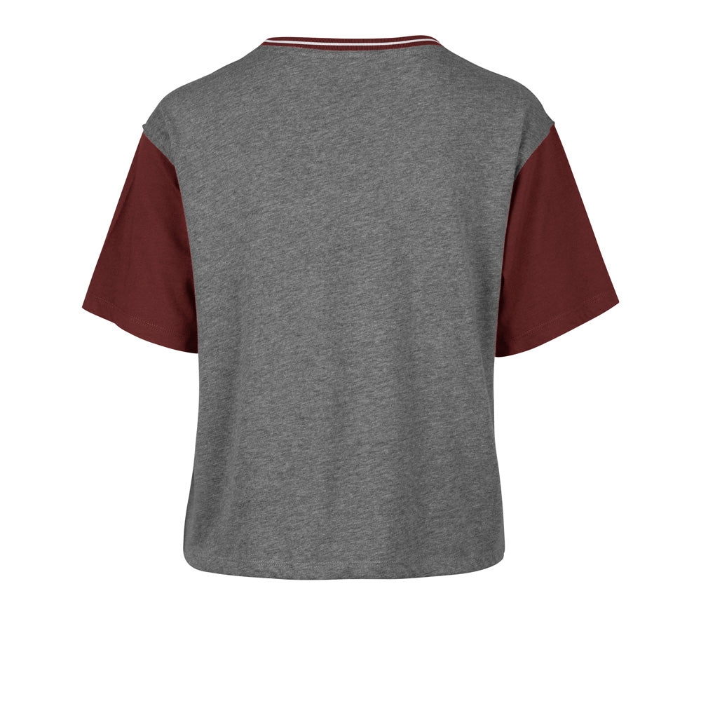 NFL Arizona Cardinals Women's '47 Clubhouse Ziggy Crop T-Shirt - Gray