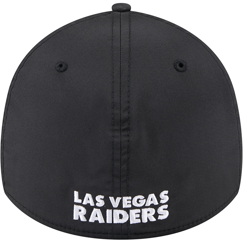 NFL Las Vegas Raiders New Era Mid Perf 39THIRTY Flex Fit Hat - Black