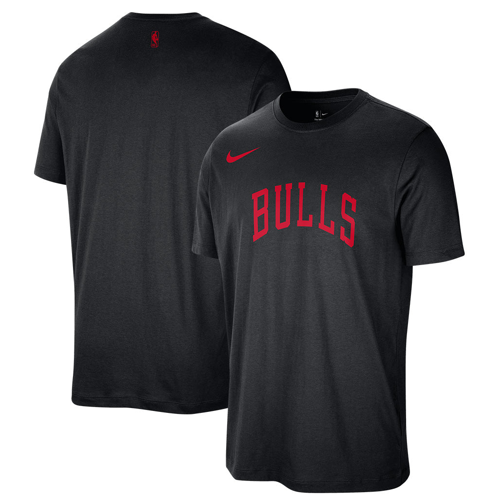 NBA Chicago Bulls Nike Essential Wordmark T-Shirt - Black