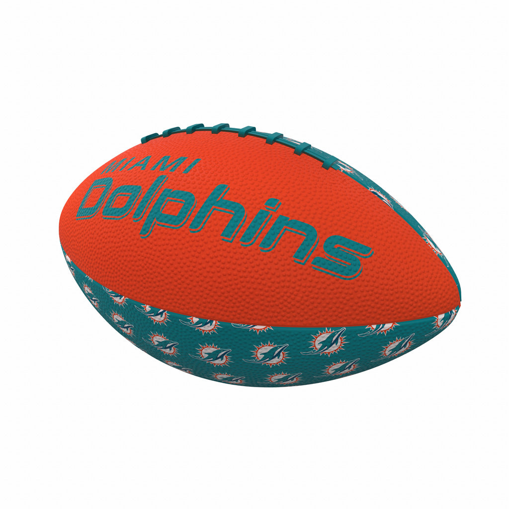 NFL Miami Dolphins Logo Brands Mini Rubber Football