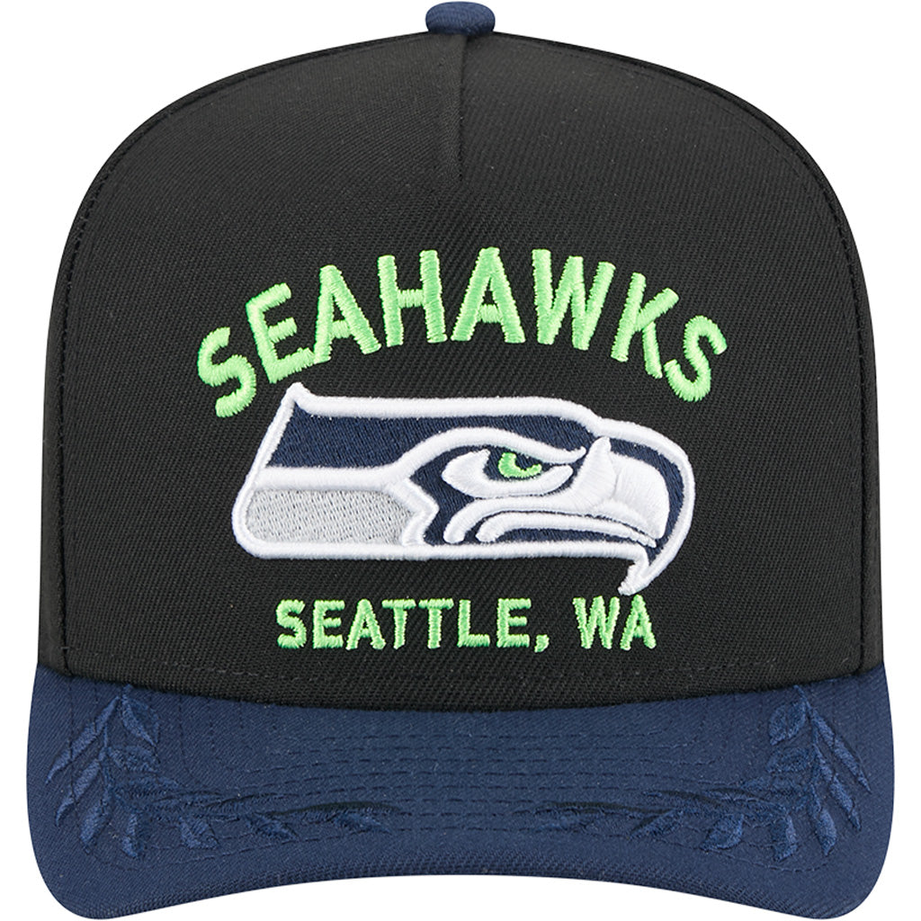 NFL Seattle Seahawks New Era 2025 Draft 9FIFTY A-Frame Hat - Black