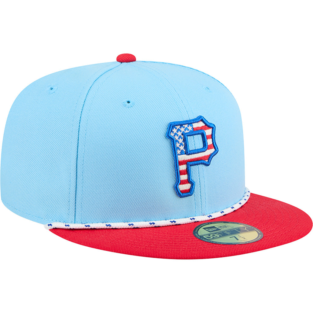 MLB Pittsburgh Pirates New Era 2025 4th of July 59FIFTY Fitted Hat - Blue