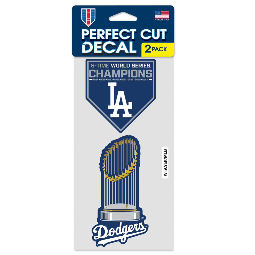 MLB Los Angeles Dodgers WinCraft 2024 World Series Champion 2-Pack 4" x 8" Decal