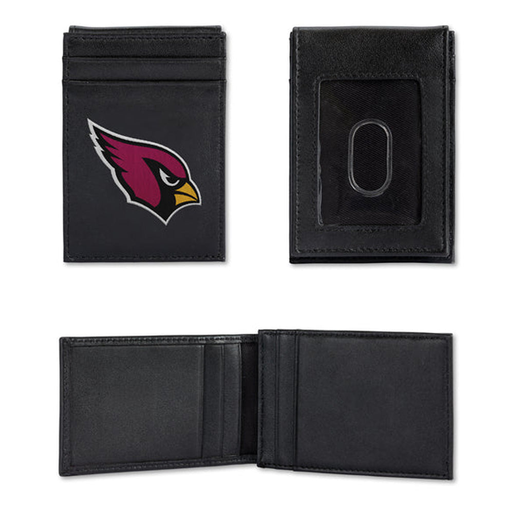 NFL Arizona Cardinals Rico Stitched Front Pocket Wallet - Black