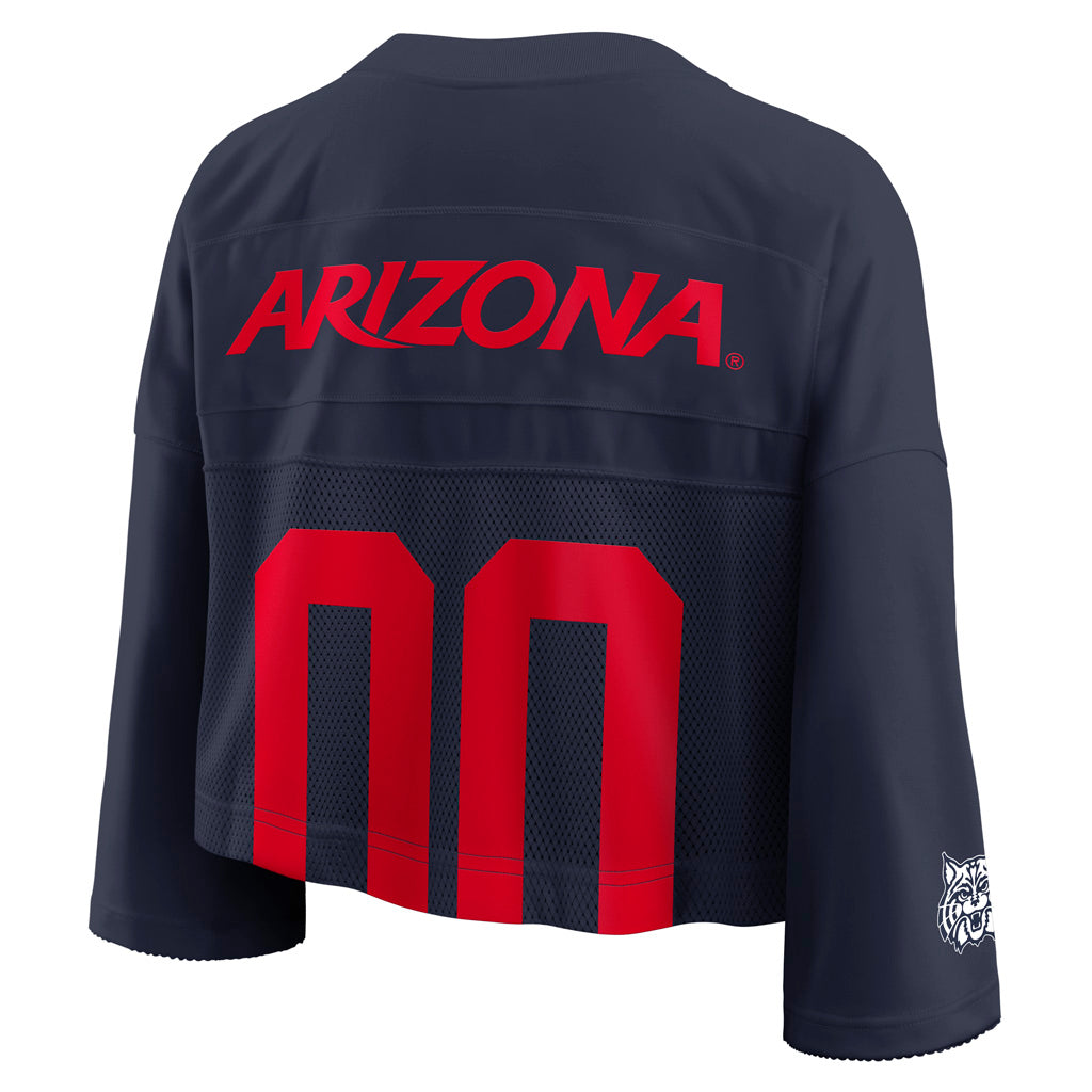 NCAA Arizona Wildcats Women's Nike Crop Jersey Top - Navy