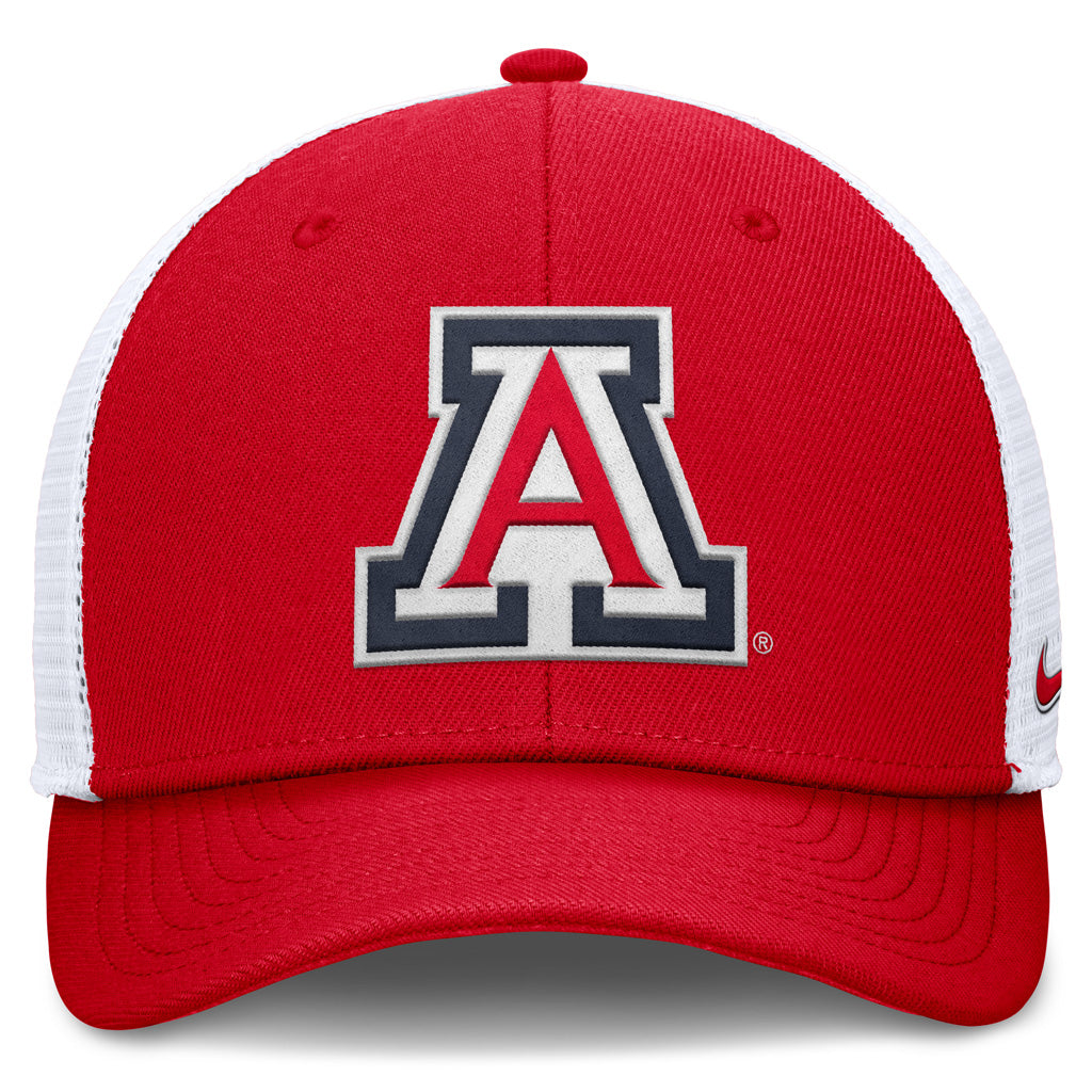 NCAA Arizona Wildcats Nike Big Primary Logo Structured Trucker Snapback Hat - Red