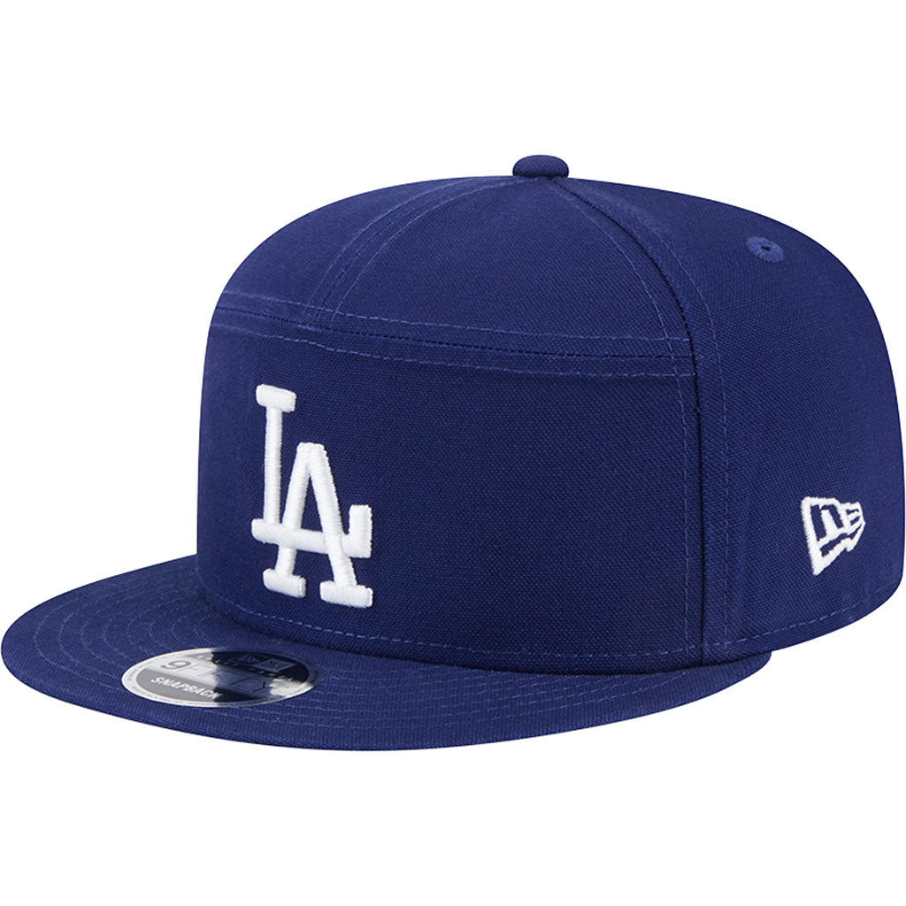 MLB Los Angeles Dodgers Cotton Canvas 9FIFTY Split Panel Snapback Hat - Blue