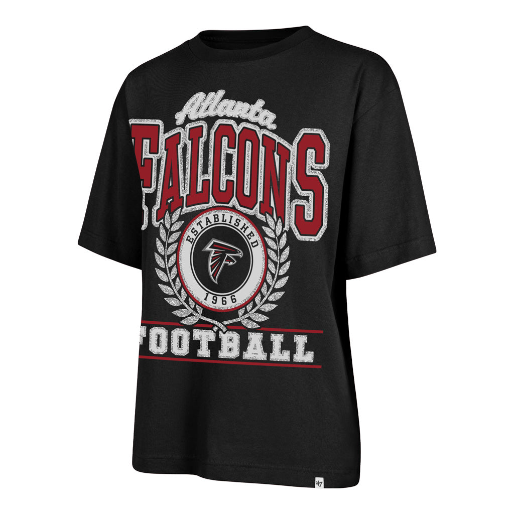 NFL Atlanta Falcons Women's '47 Ring True Foundation T-Shirt - Black