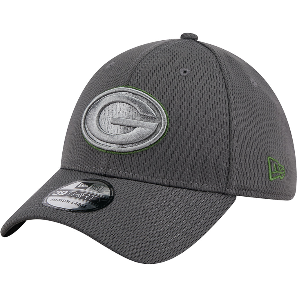 NFL Green Bay Packers New Era Tonal Graphite 39THIRTY Flex Fit Hat - Graphite