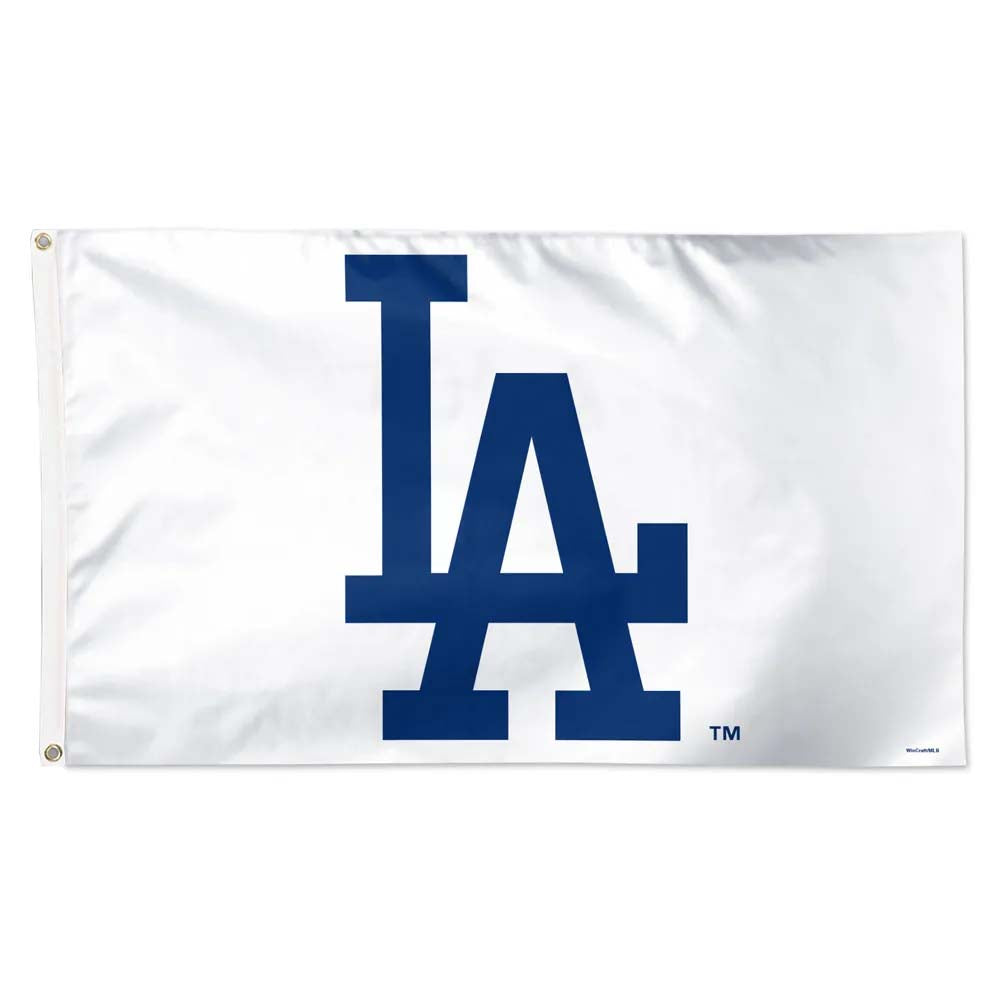 MLB Los Angeles Dodgers Wincraft Primary Logo 3' x 5' Deluxe Flag- White
