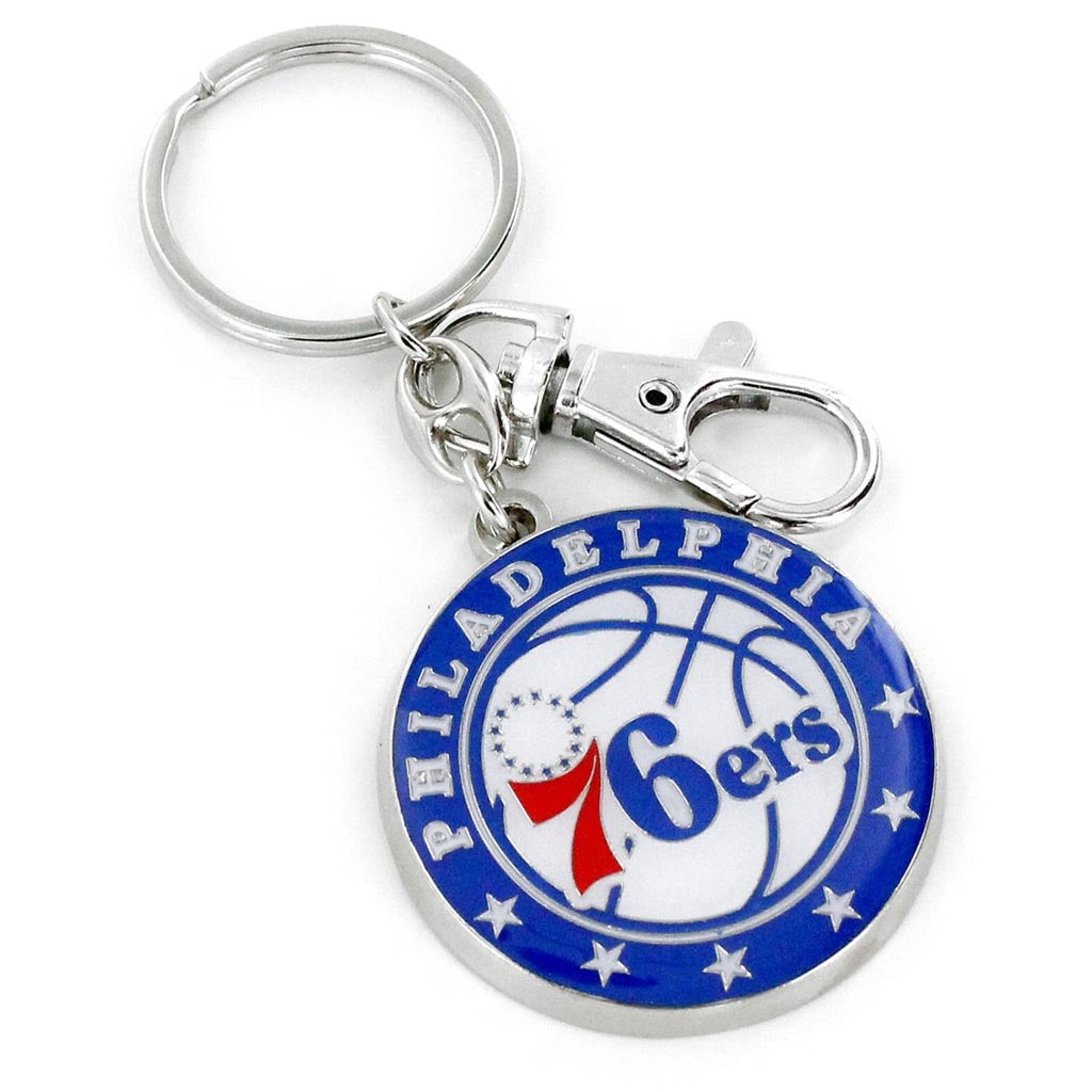 NBA Philadelphia 76ers Aminco Logo Keychain - Blue
