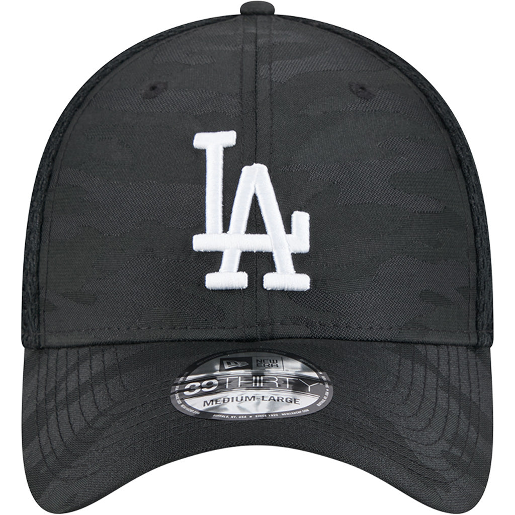 MLB Los Angeles Dodgers New Era Black Camo 39THIRTY Flex Fit Hat - Black