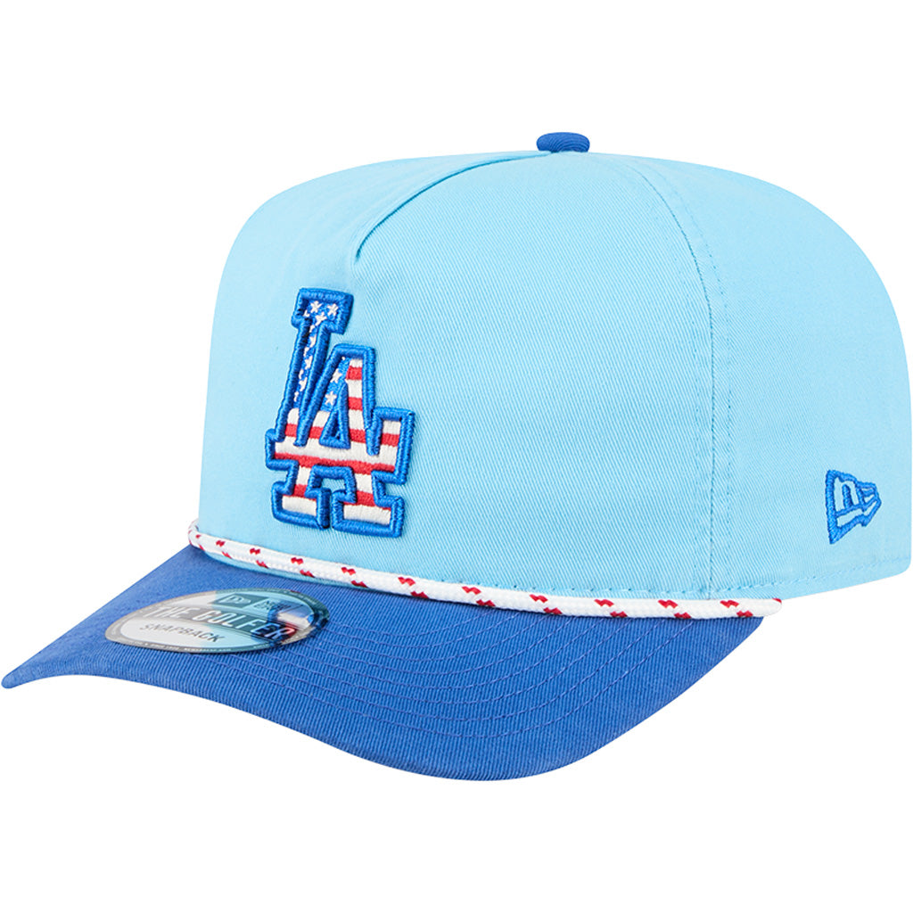 MLB Los Angeles Dodgers New Era 2025 4th of July Golfer Snapback Hat - Blue