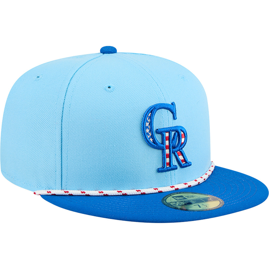 MLB Colorado Rockies New Era 2025 4th of July 59FIFTY Fitted Hat - Blue