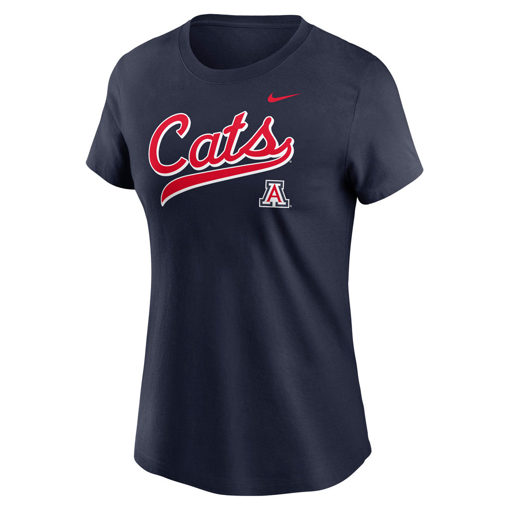 NCAA Arizona Wildcats Women's Nike Local Script T-Shirt - Navy