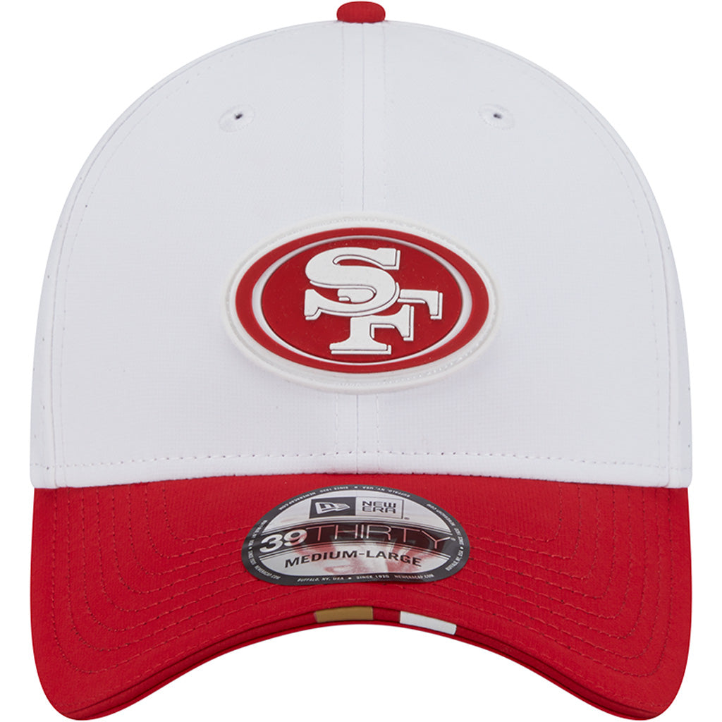 NFL San Francisco 49ers New Era 2025 Training 39THIRTY Flex Fit Hat - White