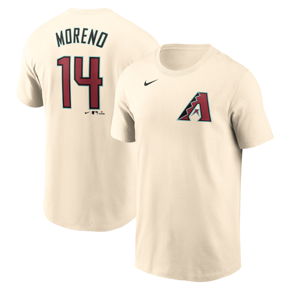 MLB Arizona Diamondbacks Gabriel Moreno Nike FUSE Home Name & Number T-Shirt - Cream