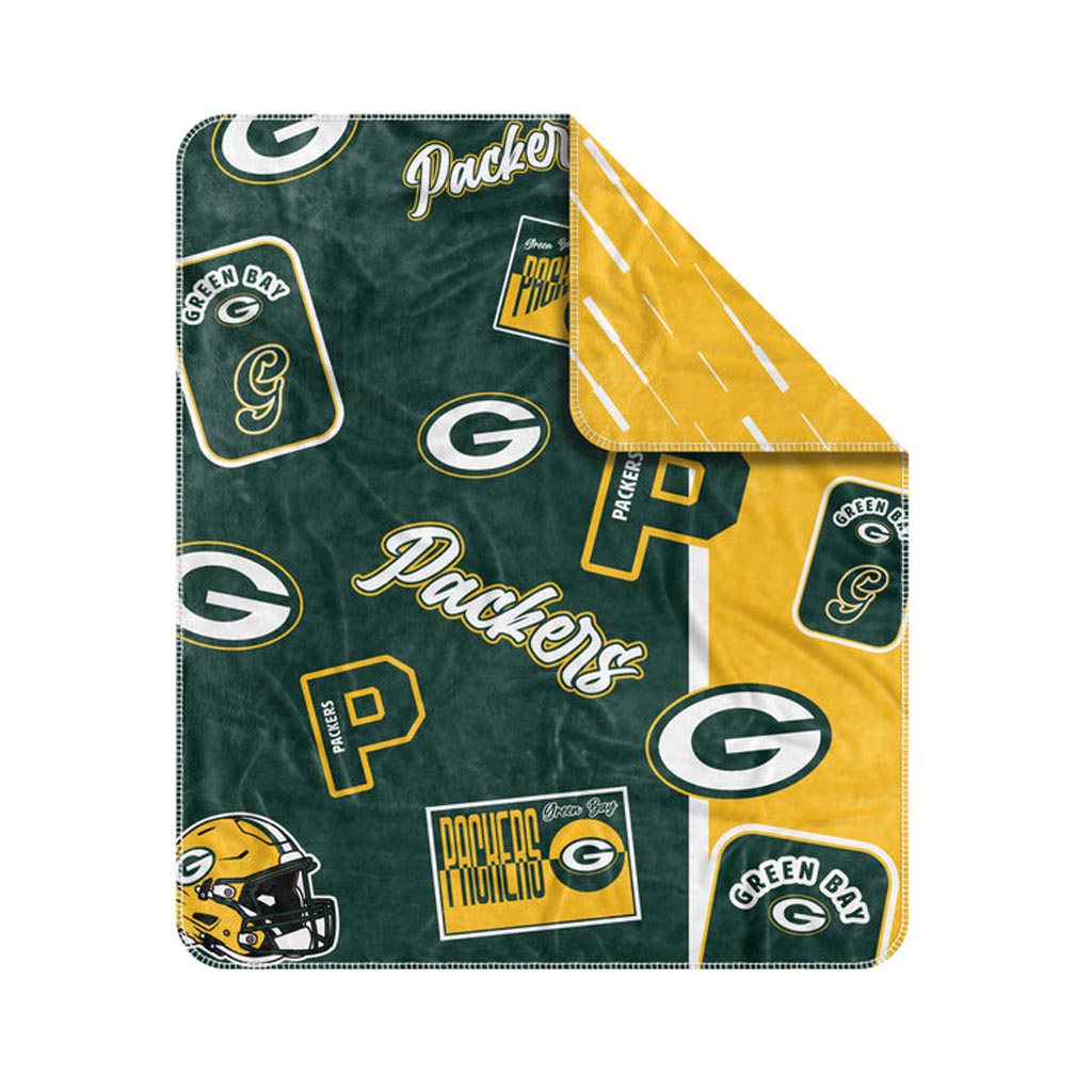 NFL Green Bay Packers Logo Brands Dream Weave Blanket - Green