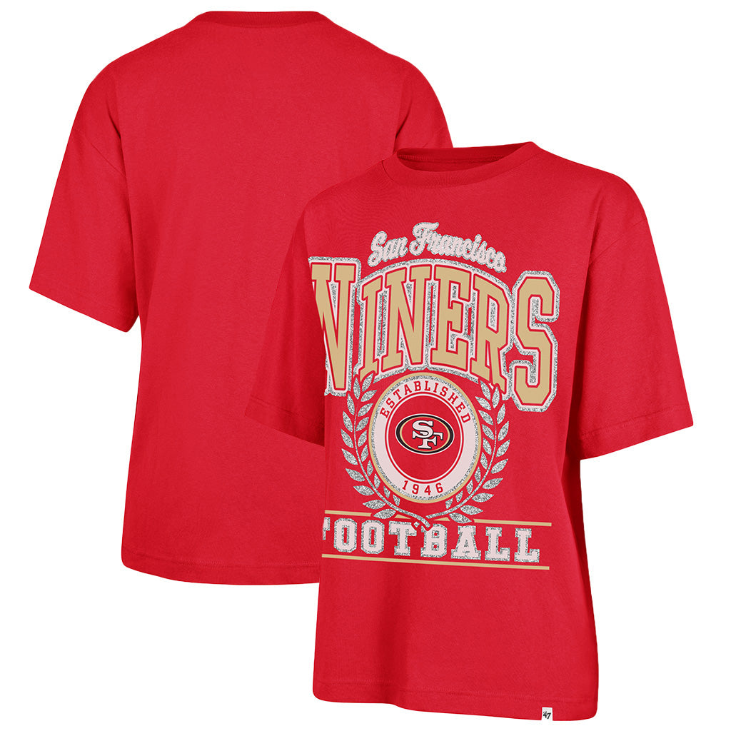 NFL San Francisco 49ers Women's '47 Ring True Foundation T-Shirt - Red